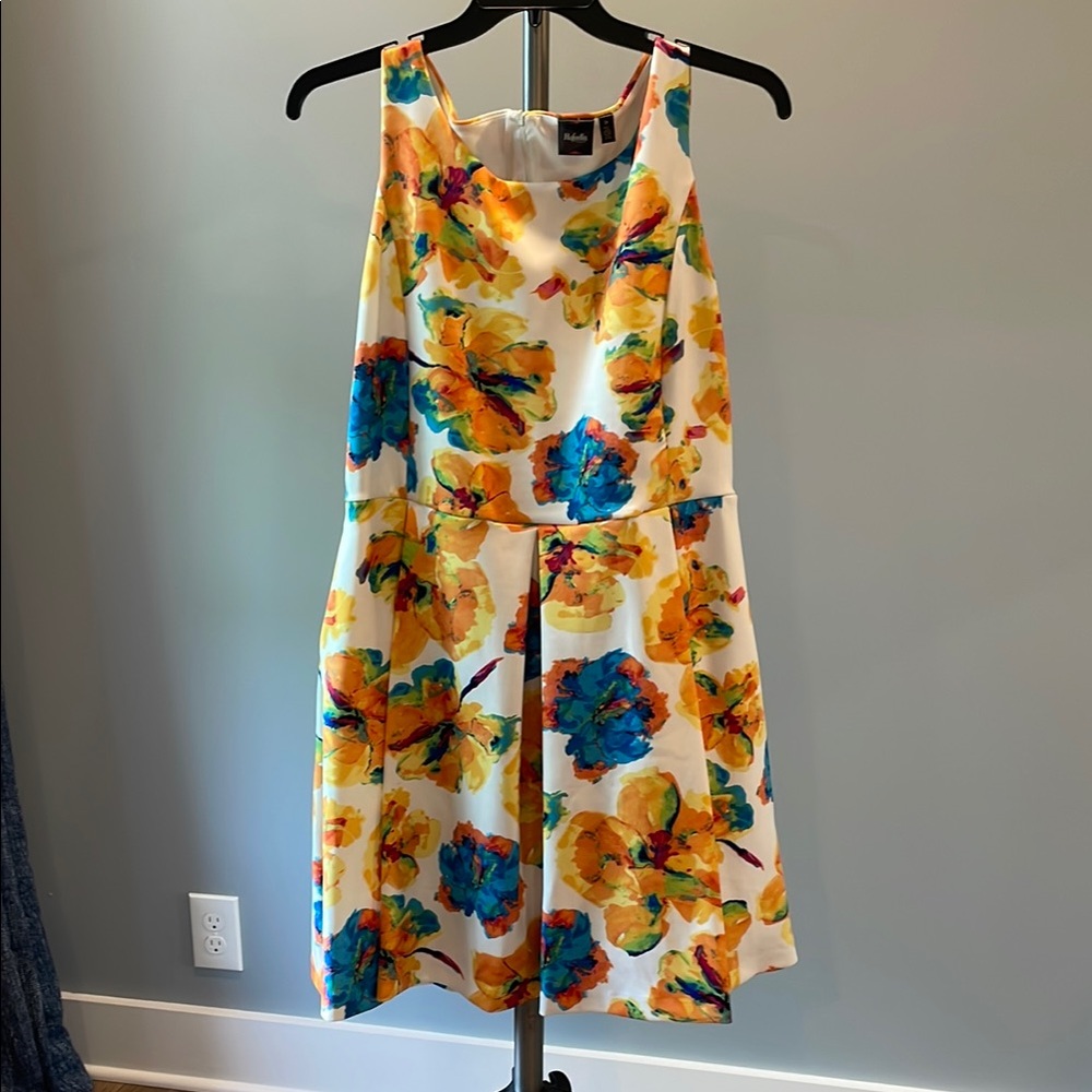 Rafaella Yellow and Blue Floral Sundress Mini